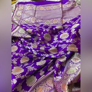 House Of RuSa Pure Silk Banarasi Fine Gold Zari & Minakari Katan Silk Dupatta